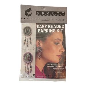 Crafty Productions Easy Beaded Earring Kit Color Amethyst #204A Posts NWT